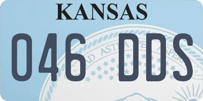 KS license plate 046DDS
