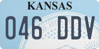 KS license plate 046DDV