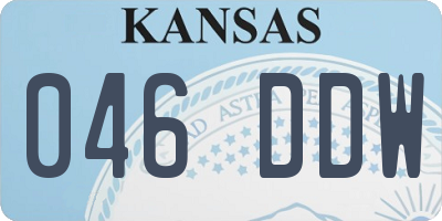 KS license plate 046DDW