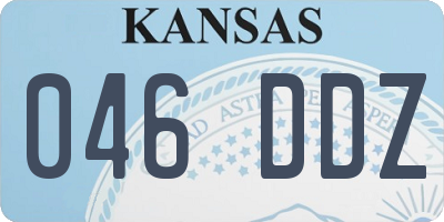 KS license plate 046DDZ