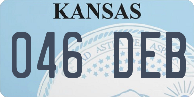 KS license plate 046DEB