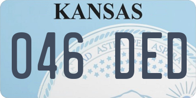 KS license plate 046DED