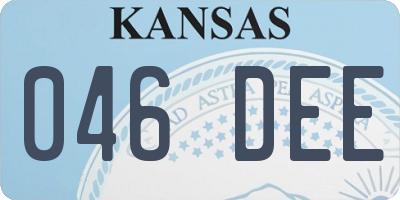 KS license plate 046DEE