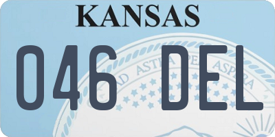 KS license plate 046DEL