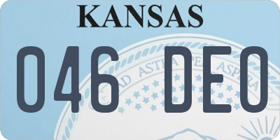 KS license plate 046DEO