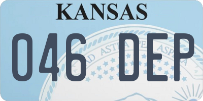 KS license plate 046DEP