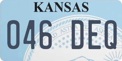 KS license plate 046DEQ