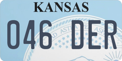 KS license plate 046DER