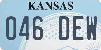 KS license plate 046DEW