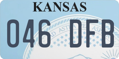 KS license plate 046DFB
