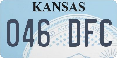 KS license plate 046DFC