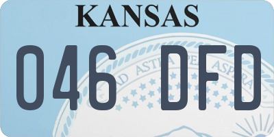KS license plate 046DFD