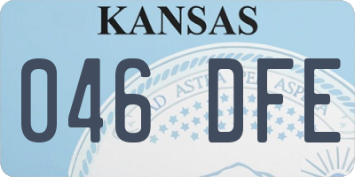 KS license plate 046DFE