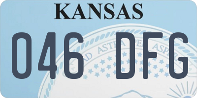 KS license plate 046DFG