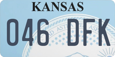 KS license plate 046DFK