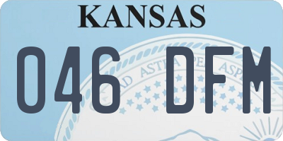 KS license plate 046DFM