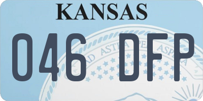 KS license plate 046DFP