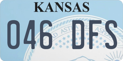 KS license plate 046DFS