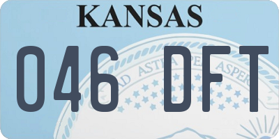 KS license plate 046DFT