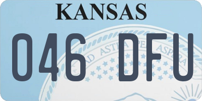 KS license plate 046DFU
