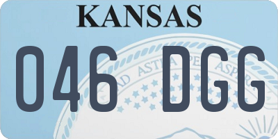 KS license plate 046DGG
