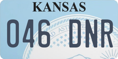 KS license plate 046DNR