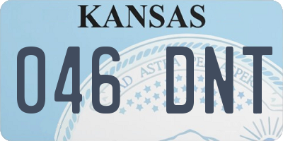 KS license plate 046DNT