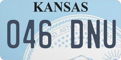 KS license plate 046DNU
