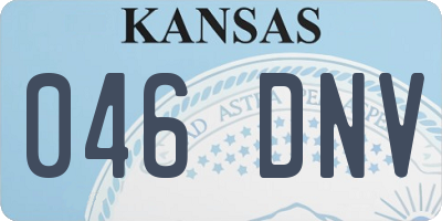 KS license plate 046DNV