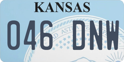KS license plate 046DNW