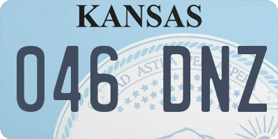 KS license plate 046DNZ