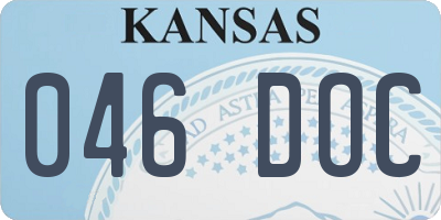 KS license plate 046DOC