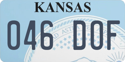 KS license plate 046DOF