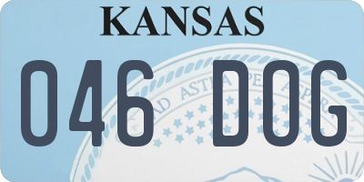 KS license plate 046DOG