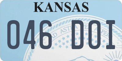 KS license plate 046DOI