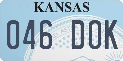 KS license plate 046DOK