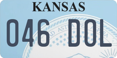 KS license plate 046DOL