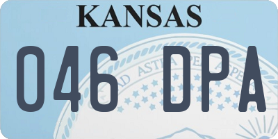 KS license plate 046DPA