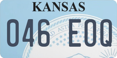 KS license plate 046EOQ