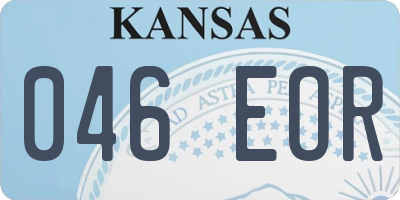 KS license plate 046EOR