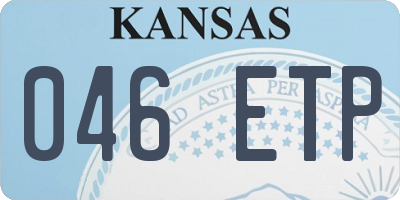KS license plate 046ETP