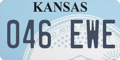 KS license plate 046EWE