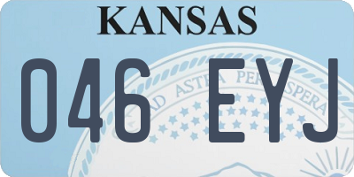 KS license plate 046EYJ
