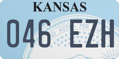 KS license plate 046EZH