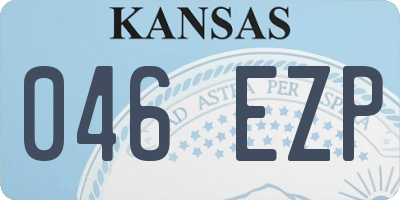 KS license plate 046EZP