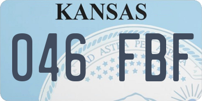 KS license plate 046FBF