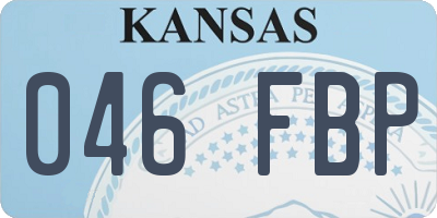 KS license plate 046FBP