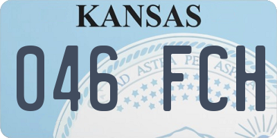 KS license plate 046FCH