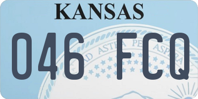 KS license plate 046FCQ