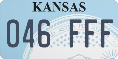 KS license plate 046FFF